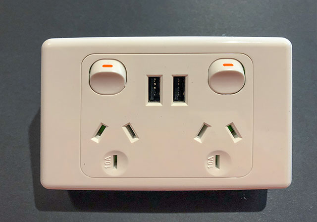 A GPO with USB charging ports